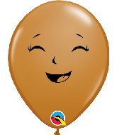 5" Mocha (100 Per Bag) Happy/Sad Latex Balloons