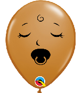 5" M. Brown (100 Per Bag) Sleeping Pacifier Latex Balloons