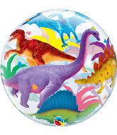 22" Colorful Dinosaurs Bubble Balloon