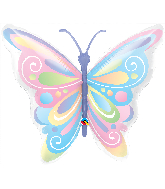 40" Shape Beautiful Butterfly Foil Balloon