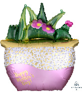26" Happy Mother's Day Satin Succulents Foil Balloon