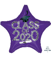 18" Graduation Class of 2020 - Purple Foil Balloon