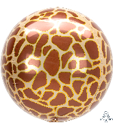 16" Orbz Giraffe Print Foil Balloon