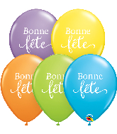 11" (50 Per Bag) Simplement Bonne Fete Latex Balloons
