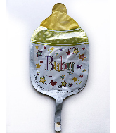12" Airfill Only Baby Bottle Foil Balloon
