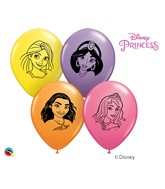 5" Special Assorted (100 Per Bag) Disney Princess Faces Latex Balloons