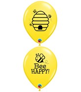 11" Yellow (50 Per Bag) Bee Happy Latex Balloons