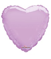 18" Solid Lavander Macaron Heart Gellibean Foil Balloon