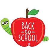 40" Back To School Apple Foil Balloon