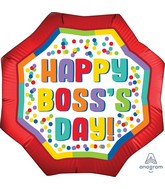 22" SuperShape Satin Boss's Day Dots Foil Balloon