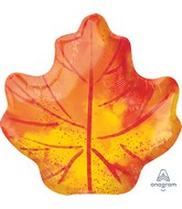 21" Fall Maple Leaf Foil Balloon