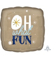 18" Oh What Fun Foil Balloon
