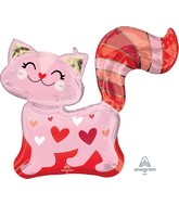 31" SuperShape Pink Kitty Foil Balloon