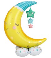 Airfill Only Airloonz Consumer Inflatable Moon and Stars Foil Balloon