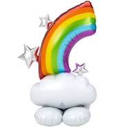 52" Airfill Only Airloonz Consumer Inflatable Rainbow Foil Balloon