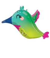 25" Colorful Hummingbird Foil Balloon
