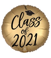 18" Satin Infused Class of 2021 Foil Balloon
