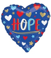 18" Unity Hope Heart Foil Balloon