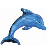 40" Blue Dolphin Foil Balloon
