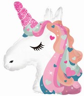 24" Unicorn Head Foil Balloon