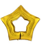 34" Gold Hole Star Foil Balloon