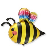 33" Happy Bee Foil Balloon