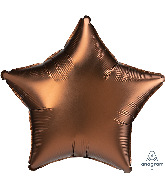 18" Satin Luxe Cocoa Star Foil Balloon