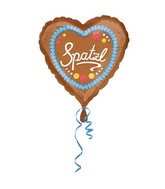 18" Standard Spatzl Foil Balloon Heart