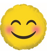 17" Emoticon Smile Blushing Cheeks Balloon