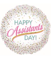 17" Assistant Day Dots Foil Balloons