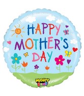 21" Mighty Bright Mighty Mother's Day Drawing Foil Balloon