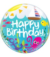 22" Birthday Maritime Fun Bubble Balloon