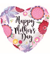 17" Happy Mother's Day Crazy Flowers Balloon
