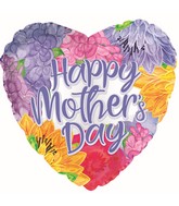 17" Happy Mother's Day Lavender Font Foil Balloon