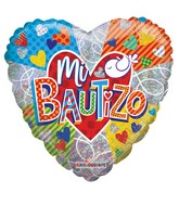 18" Mi Bautizo Colorido Foil Balloon (Spanish)