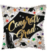 17" Congrats Grad Prismatic Foil Balloon