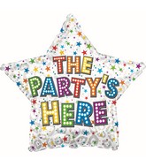 17" The Party's Here Bright Bulbs Foil Balloon