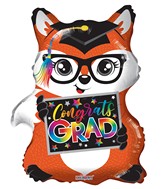 18" Grad Fox Foil Balloon