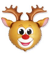 28" Reindeer Head Foil Balloon