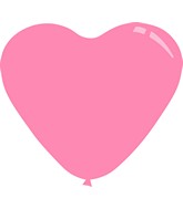11" Standard Pink Decomex Heart Shaped Latex Balloons (100 Per Bag)