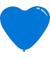 11" Standard Blue Decomex Heart Shaped Latex Balloons (100 Per Bag)