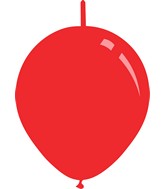 11" Metallic Red Decomex Linking Latex Balloons (100 Per Bag)