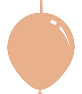 6" Metallic Peach Decomex Linking Latex Balloons (100 Per Bag)