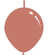 6" Metallic Rose Pink Decomex Linking Latex Balloons (100 Per Bag)