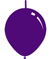 6" Metallic Purple Decomex Linking Latex Balloons (100 Per Bag)