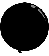 36" Standard Black Decomex Latex Balloons (5 Per Bag)