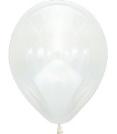 5" Kalisan Latex Balloons Crystal Transparent (50 Per Bag)