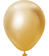 5" Kalisan Latex Balloons Mirror Gold (50 Per Bag)
