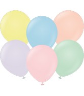 12" Kalisan Latex Balloons Pastel Matte Macaroon Assortment (50 Per Bag)