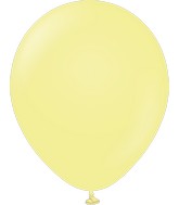 12" Kalisan Latex Balloons Pastel Matte Macaroon Yellow (50 Per Bag)
